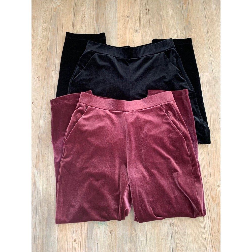 Ann Taylor Loft velvet velour pull on pants (2) size M